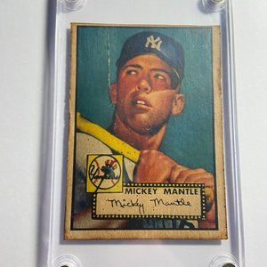 Mickey Mantle baseball card - AGED REPRINT
